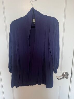 bobeau Navy Blue Open Front Cardigan